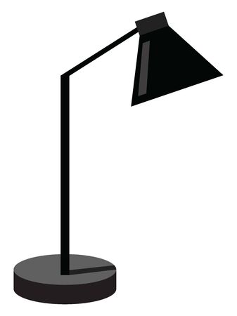 Black lamp, illustration, vector on white background.のイラスト素材
