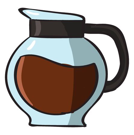 Coffee, illustration, vector on white background.のイラスト素材