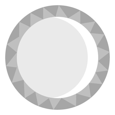 Grey dish, illustration, vector on white background.のイラスト素材