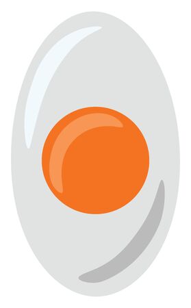 Half egg, illustration, vector on white background.のイラスト素材