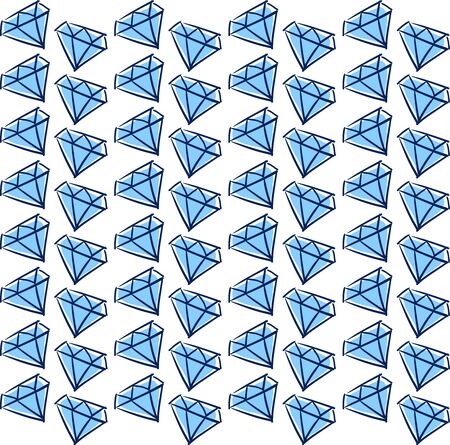 Diamond wallpaper, illustration, vector on white background.のイラスト素材