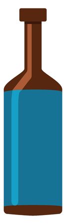 Blue bottle, illustration, vector on white background.のイラスト素材