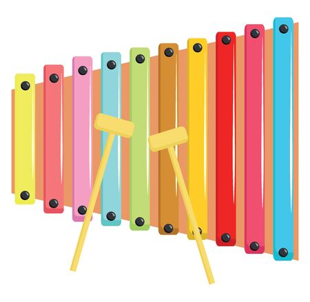 Kids toy, illustration, vector on white background.のイラスト素材