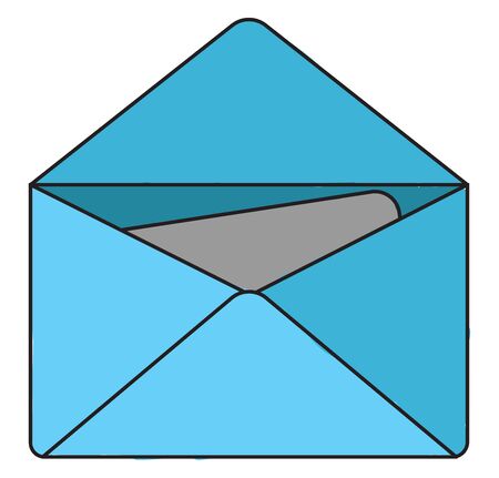 Blue envelope, illustration, vector on white background.のイラスト素材