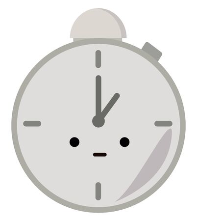 Pocket clock, illustration, vector on white background.のイラスト素材