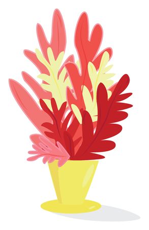 Red flowers, illustration, vector on white background.のイラスト素材