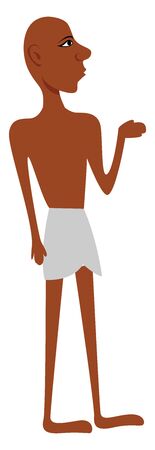 Egyptian, illustration, vector on white background.のイラスト素材