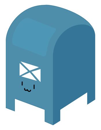 Mail box, illustration, vector on white background.のイラスト素材