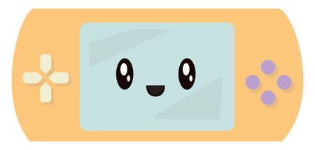 Yellow psp, illustration, vector on white background.のイラスト素材