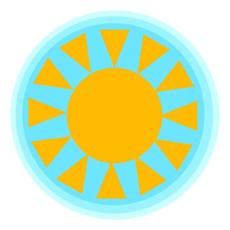 Shiny sun, illustration, vector on white backgroundのイラスト素材