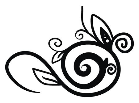 Decorative flower sketch, illustration, vector on white background.のイラスト素材