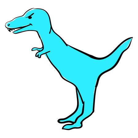 Angry albertosaurus, illustration, vector on white background.のイラスト素材
