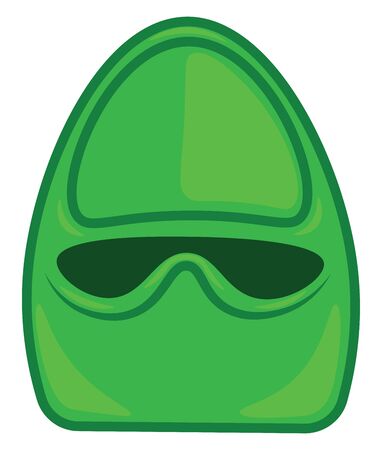 A baby potty in green color, vector, color drawing or illustration.のイラスト素材