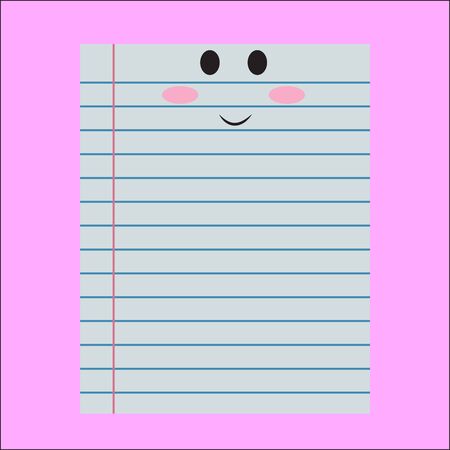 Happy paper, illustration, vector on white background.のイラスト素材
