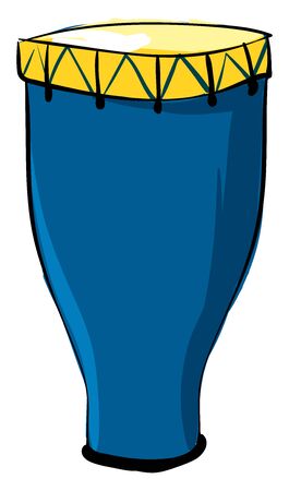 Blue conga, illustration, vector on white background.のイラスト素材