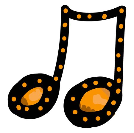 Music note, illustration, vector on white background.のイラスト素材