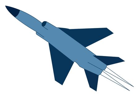 Fighter aircraft, illustration, vector on white background.のイラスト素材