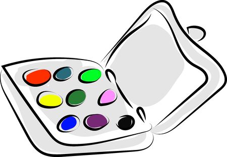 Color palette, illustration, vector on white background.のイラスト素材