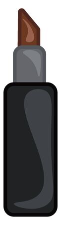 A brown color lipstick, vector, color drawing or illustration.のイラスト素材