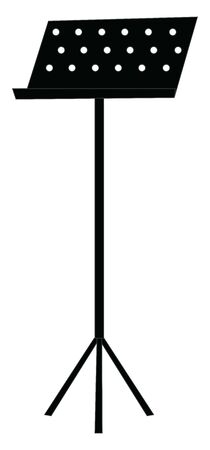 Black music stand, illustration, vector on white background.のイラスト素材