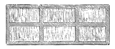 This illustration represents Straw Screen for Covering Mushroom Bed where straw screens are excellent movable coverings vintage line drawing or engraving illustration.のイラスト素材