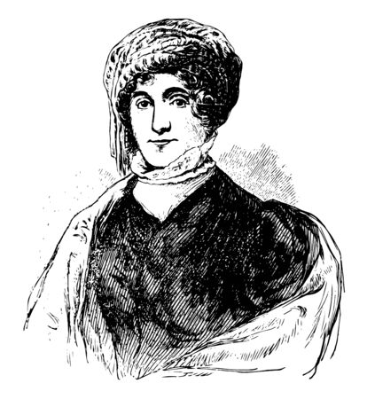 Dolley Madison 1768 to 1849 she was fourth first lady of the United States from 1809 to 1817 vintage line drawing or engraving illustrationのイラスト素材