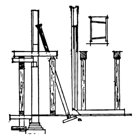 This illustration represents Raking Shore vintage line drawing or engraving illustration.のイラスト素材