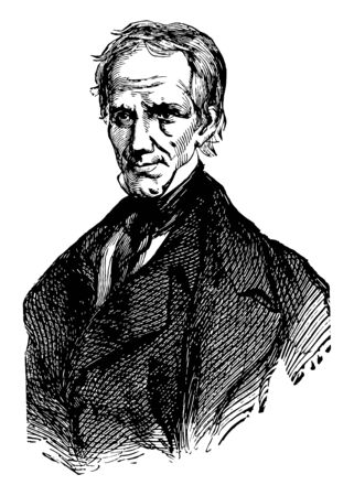 Henry Clay 1777 to 1852 he was an American lawyer statesman skilled orator United States senator from Kentucky and speaker of U.S. house of representatives vintage line drawing or engraving illustrationのイラスト素材