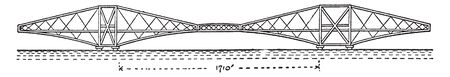 Forth Bridge is a cantilever railway bridge across the Firth of Forth in the east of Scotland, vintage line drawing or engraving illustration.のイラスト素材