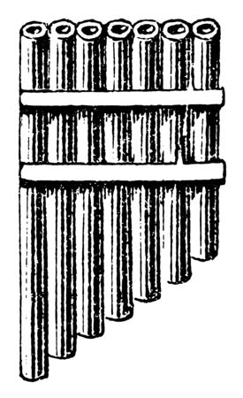 Ugar Organ found in Genesis, vintage line drawing or engraving illustration.のイラスト素材