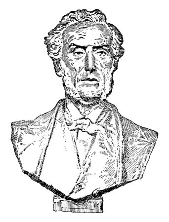 The Earl of Shaftesbury is a title in the peerage of England, it was created in 1672 for Anthony Ashley-Cooper, first Baron Ashley, a prominent politician in the Cabal, vintage line drawing or engraving illustrationのイラスト素材