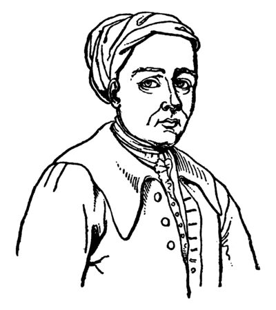 Samuel Richardson, 1689-1761, he was an English writer and printer, vintage line drawing or engraving illustrationのイラスト素材