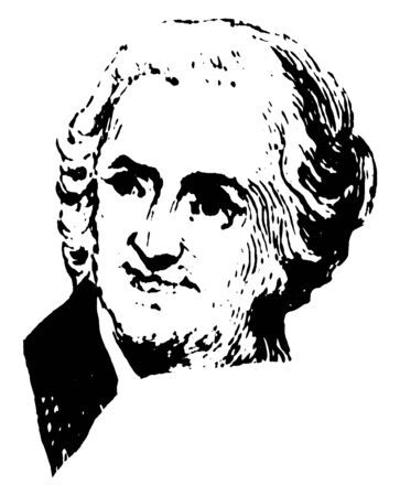 George Read, 1733-1798, he was an American lawyer, politician and a signer of the declaration of Independence representing Delaware, vintage line drawing or engraving illustrationのイラスト素材