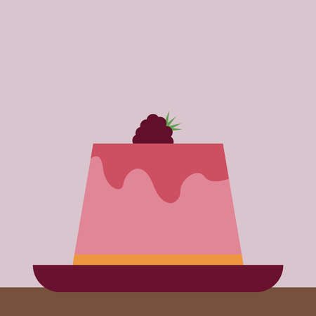 Sweet dessert, illustration, vector on white background.のイラスト素材