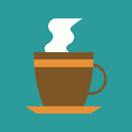 Cup of coffee, illustration, vector on white background.のイラスト素材