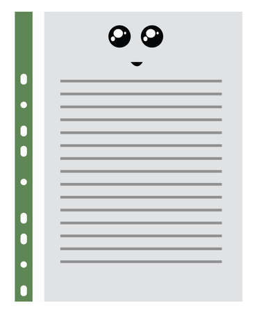 File for paper, illustration, vector on white background.のイラスト素材