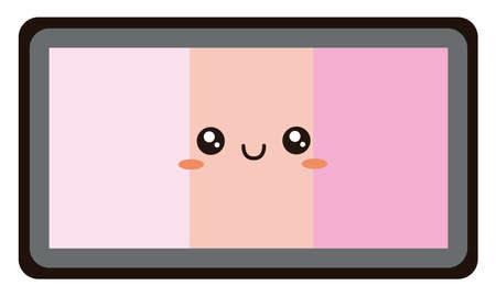 Cute tablet, illustration, vector on white background.のイラスト素材