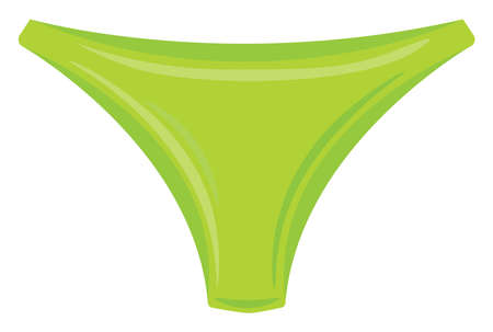 Green panty, illustration, vector on white background.のイラスト素材