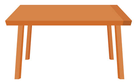 Kitchen table, illustration, vector on white background.のイラスト素材