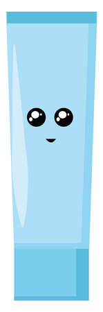 Blue tube, illustration, vector on white background.のイラスト素材