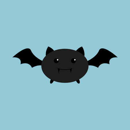 Little bat, illustration, vector on white background.