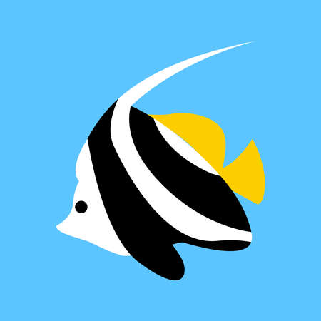 Black fish, illustration, vector on white background.のイラスト素材