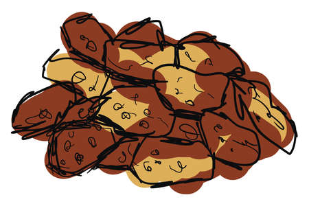 Breading colored, illustration, vector on white background.のイラスト素材