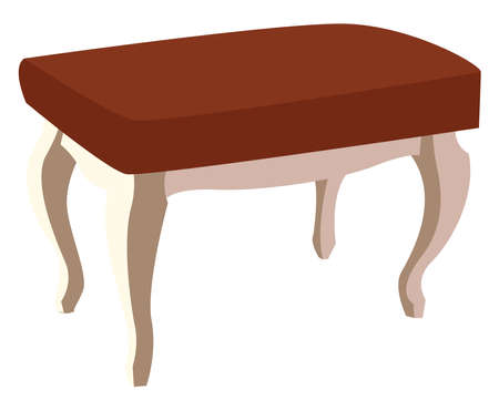 Small table, illustration, vector on white background.のイラスト素材
