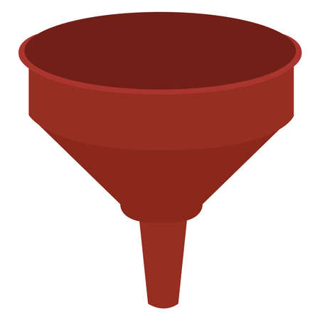 Funnel, illustration, vector on white background.のイラスト素材