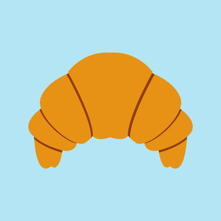 Croissant, illustration, vector on white background.のイラスト素材