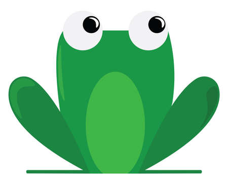 Frog, illustration, vector on white background.のイラスト素材