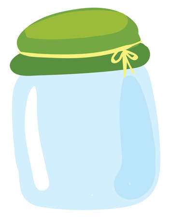 Flat jar, illustration, vector on white background.のイラスト素材