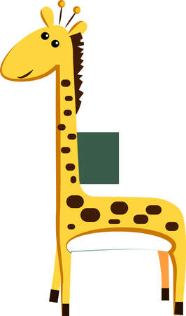 Small giraffe, illustration, vector on white background.のイラスト素材