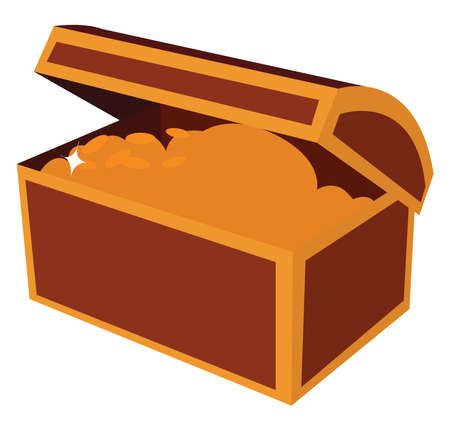 Hidden treasure, illustration, vector on white background.のイラスト素材